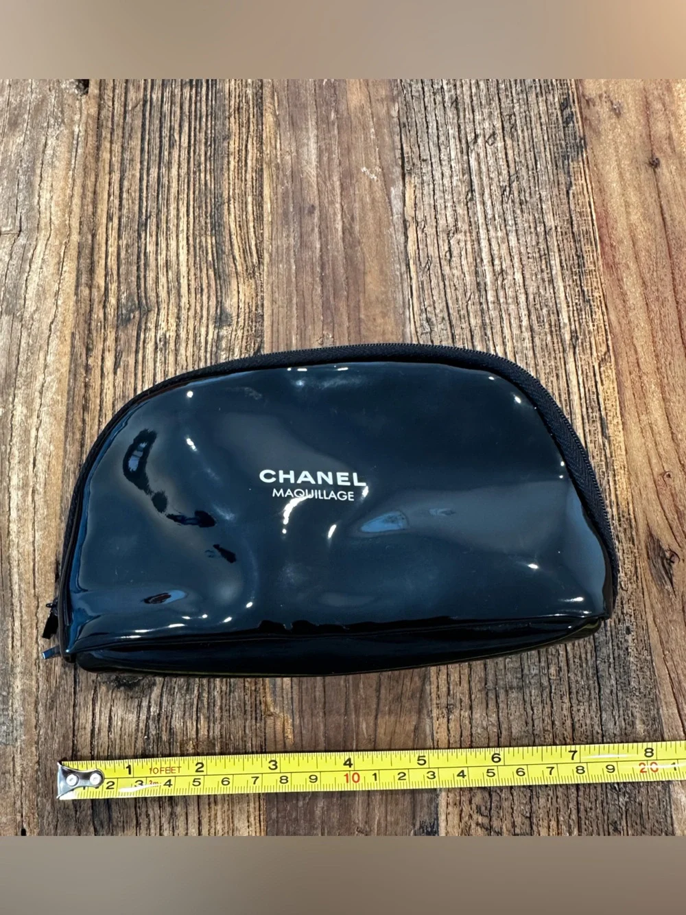 CHANEL Black Patent Maquillage Cosmetic Pouch